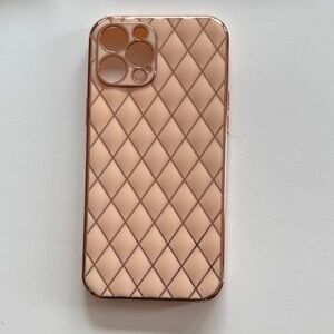 Rose Gold Diamond Pattern Phone Case